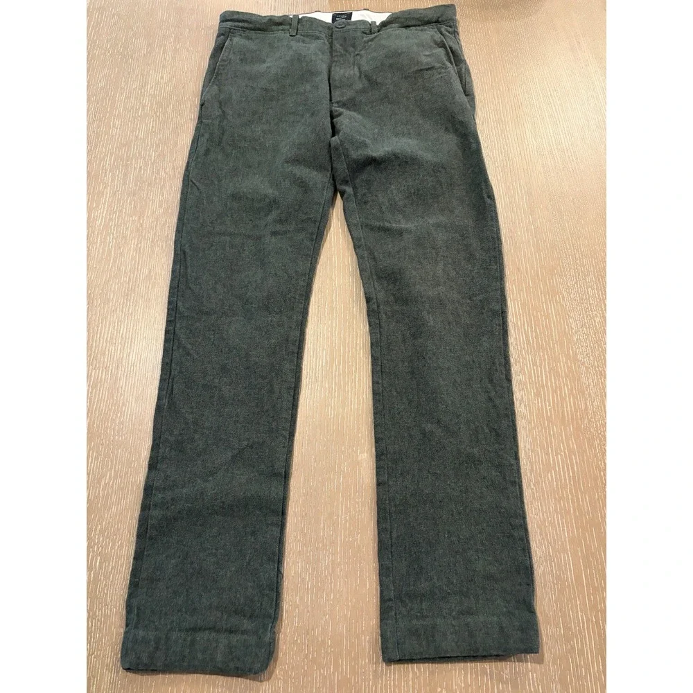 J.Crew Stretch Men's 31x32 484 Slim Gray Wool Blend Flat Front Dress Pants